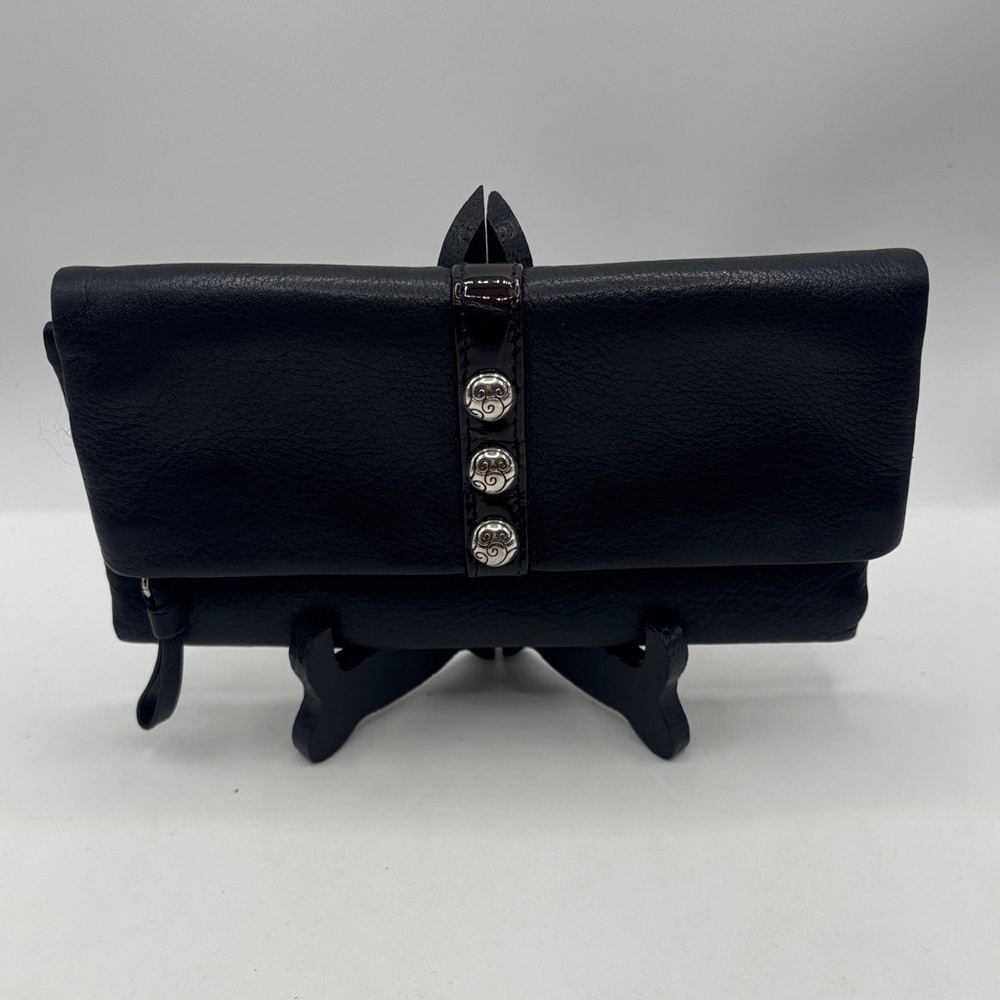 Brighton Nolita Black  Large Wallet soft pebbled leather lots of pockets storage